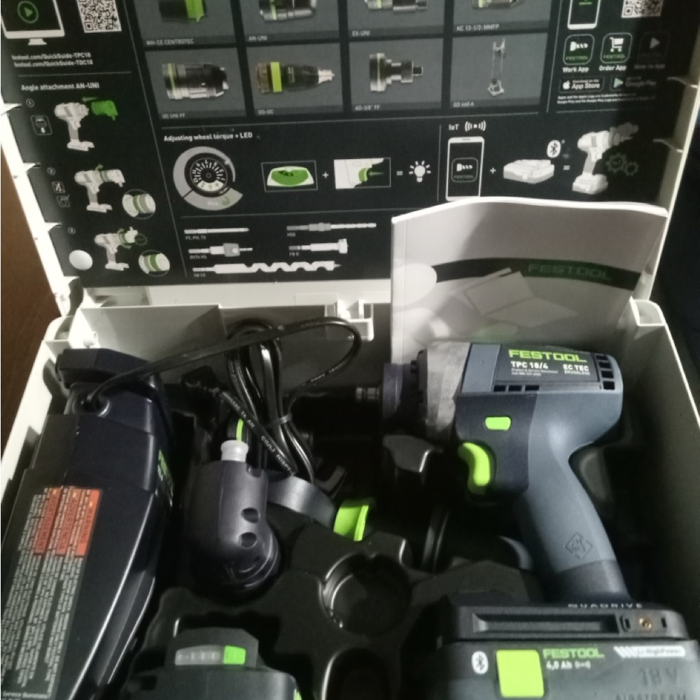 Festool Cordless Drill Set - Gray and Green